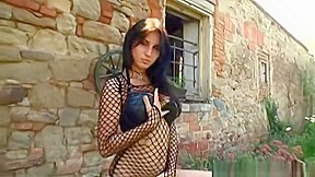 Roxy Stuffs her Ass with Vegetables in the Outdoors & gets Fucked Hard