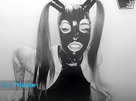 SKYPRIVATE - Unbearably Hot Latex Teasing from Mistress Emily Doomed