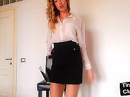 SPH solo blonde babe humiliates small cocks in dirtytalk vid