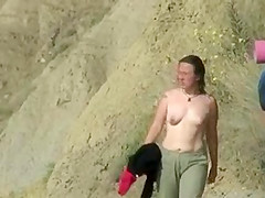 SPY AT THE BEACH 3 NICE CHICK GO TOPLESS