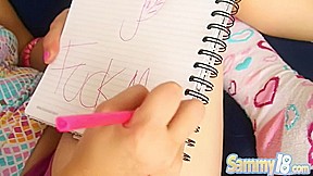 Sammy 18 Fingering Pussy Hard Solo
