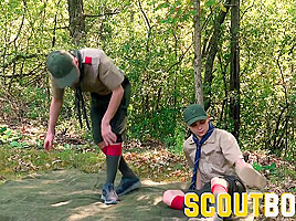 ScoutBoys Cute scouts in full uniform raw fuck in public