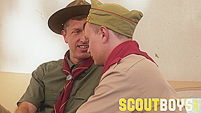 ScoutBoys Smooth scout seduced by hung scoutmaster in tent