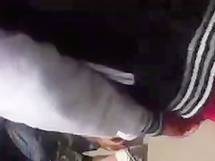 See Thru Blue Dress Showing Thong