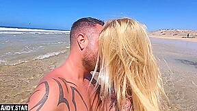 Sex On The Beach Fucks German Blonde Skinny Outdoor With Andy Star