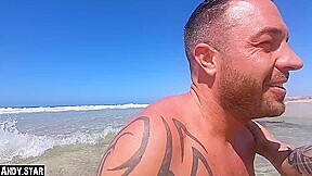 Sex On The Beach Fucks German Blonde Skinny Outdoor With Andy Star