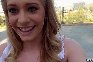 Sexy Allie James makes a special gift for her boyfriend