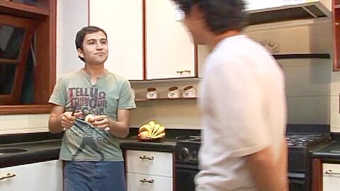 Sexy French Twinks Latino Fuck In The Kitchen - CrunchFrenchBareback
