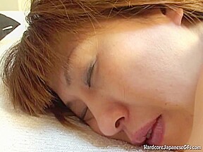Sexy Japanese pussy wet orgasm vibrator