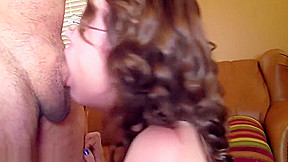Sexy amateur in glasses fucked on casting couch at BrandNewAmateurs