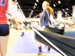 Sexy vixens wearing sporty uniform and shaking candid butts