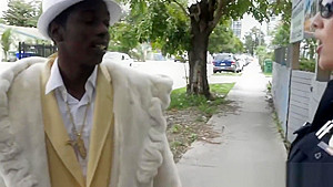 Shady pimp is taken to private spot by perverted milf cops