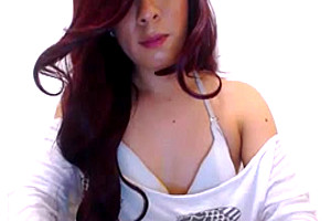 Shemale Webcam Tease And Cum