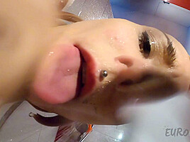 Shower Masturbation Behind The Scenes With teen 18+ Poppy