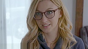 Skinny College Chick Throats Profs Huge Cock