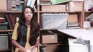 Skinny shoplifting latina