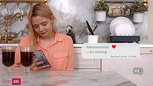 Skinny teen 18+ Fucked In The Ass In The Kitchen