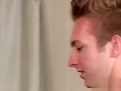 Skinny twink chews fingers while barebacked by hung stepbro