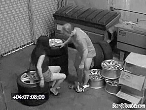 Slut fucked hard by dirty older mechanic
