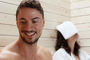 Sneaky Sauna Fuckfest Hot