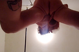 Solo Free-standing Self-assfingering Orgasm & Massive Climax To Start My Day