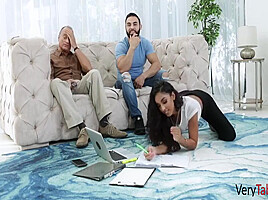 Step daddy And Step brother Fucks With Claire Black