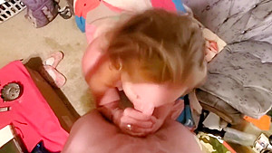 Step mom Sucks Off Step son With Her Wet Mouth