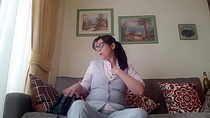 Step mommy Surprise In Webcam Video Call