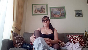 Step mommy Surprise In Webcam Video Call