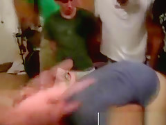 Straight college teen 18+ gets dildo up his ass