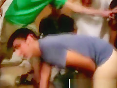 Straight college teen 18+ gets dildo up his ass