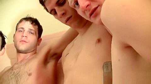 Straight dude sucks cock for the first time after a shower