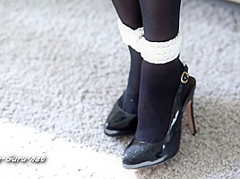 Stunning Redhed Has Been Sld And Waits Tiedup For Her Buyr