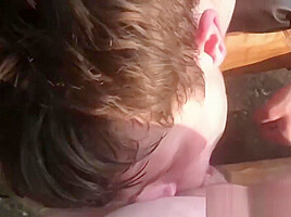 Submissive twinks ass fuck with an old pervert in dungeon