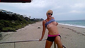 Super Hot Blowjob on a Public Beach Lifeguard Stand!