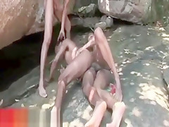 Super hot latin gay threesome porn