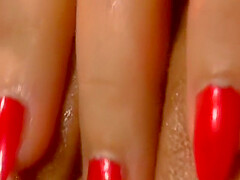 Superb Blonde Lady From Germany Loves Dildoing Her Pierced Muff