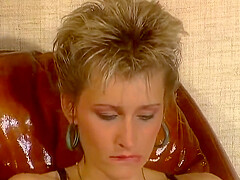 Superb Blonde Lady From Germany Loves Dildoing Her Pierced Muff