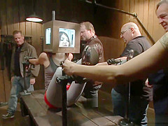 Surrended anal slut in public disgrace