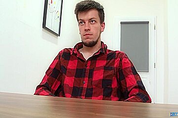 Sweet Looking Twink Sucks His Future Boss Dick On His First Day And Bends Over To Secure His Job