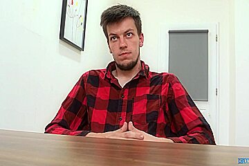 Sweet Looking Twink Sucks His Future Boss Dick On His First Day And Bends Over To Secure His Job