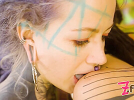 Tattoo Lesbian Gets Hard Fisted Till She Have A Real Orgasm
