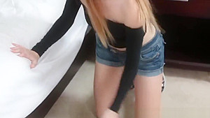 Tattooed teen 18+ rides cock