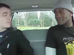 Teenage twink rides black rod