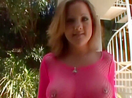 The Fake Tits On This Anal Slut Bounce Around As The Guys Ram Her Hard