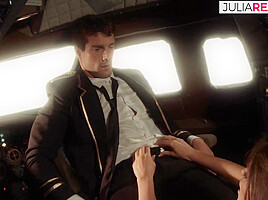 The Pilot Fucks The Stewardess In The Cockpit - PornDorado