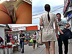 The filthy panty close up on upskirt movie scene