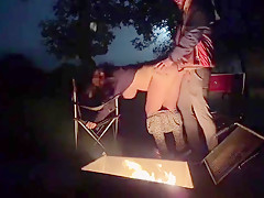 Therykers - Using My Pussy In A Public Park Next The Fire In The Open! With Rough Sex
