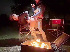 Therykers - Using My Pussy In A Public Park Next The Fire In The Open! With Rough Sex
