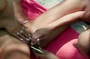 These two brunette lesbians use their toys on one another